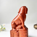 8" Wood Dog Statue – Symbol of Loyalty & Good Fortune for Home or Office