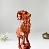 6" Wooden Goat Statue – Decorative Meditation Decor & Small Spiritual Gift for Home or Altar