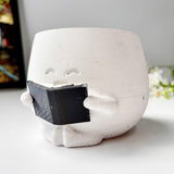 Smiling Reading Plant Pot