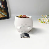 Lithops Living Stones Live Cactus in Smiling Reading Plant Pot