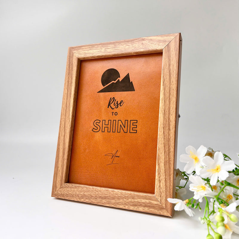 "Rise to Shine" Leather Painting