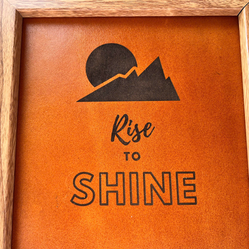 "Rise to Shine" Leather Painting