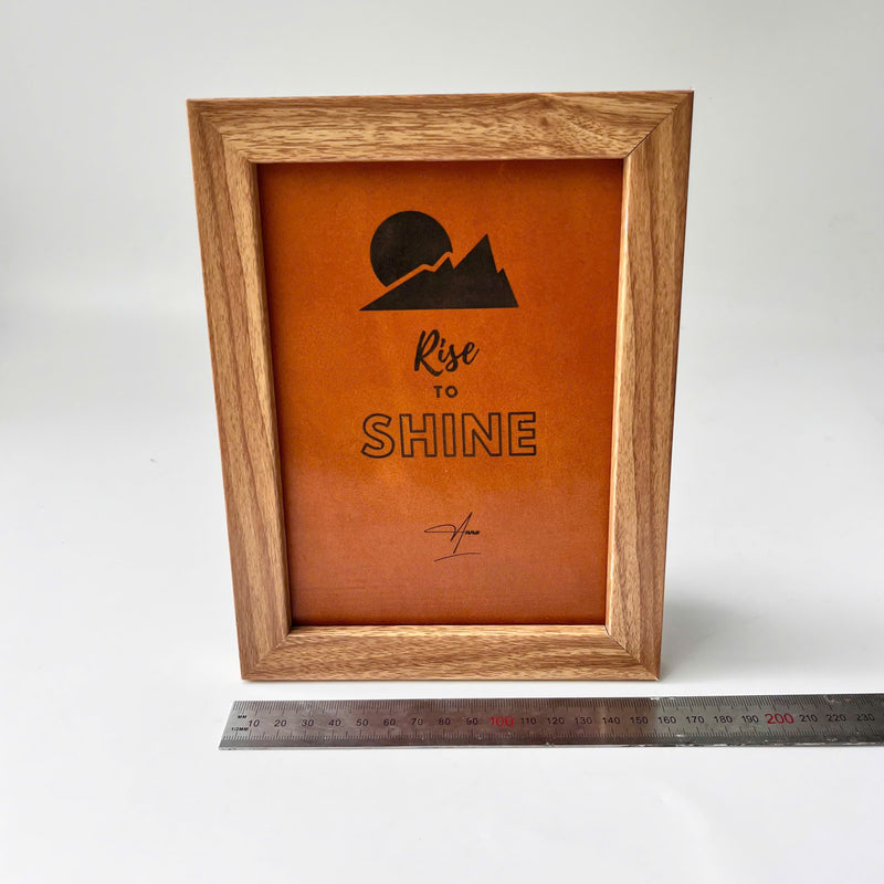 "Rise to Shine" Leather Painting