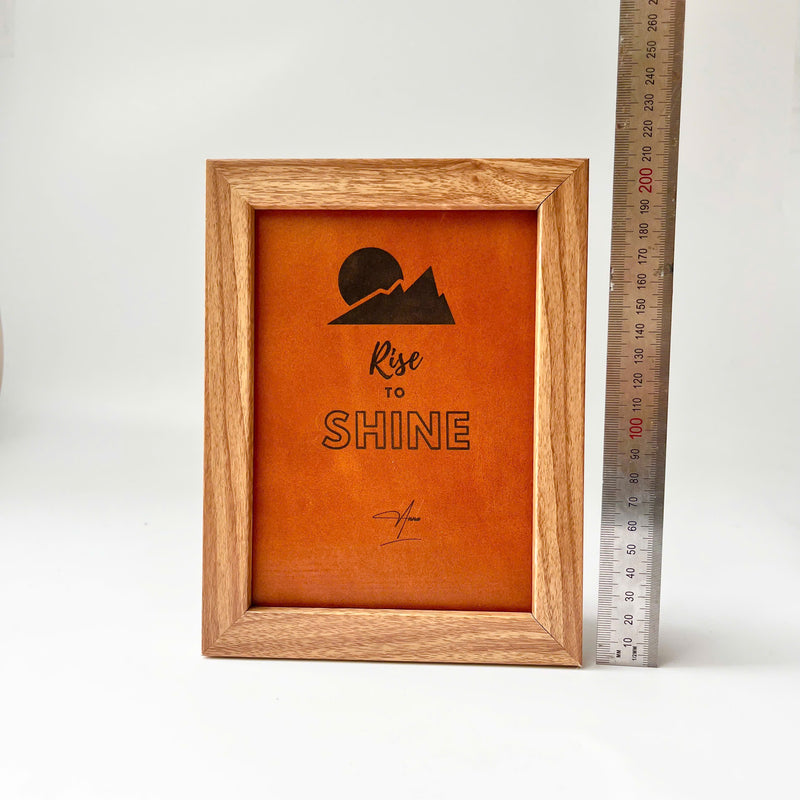 "Rise to Shine" Leather Painting