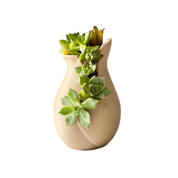 3D Printed Vertical Grooved Plant Pot