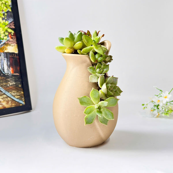 3D Printed Vertical Grooved Plant Pot