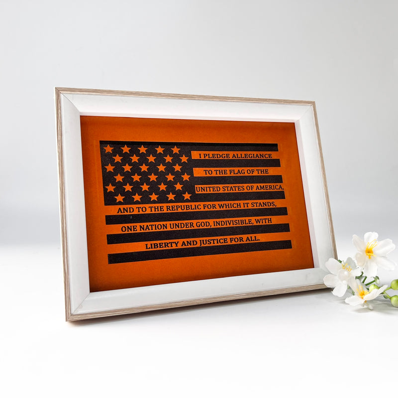 Leather American Flag Painting
