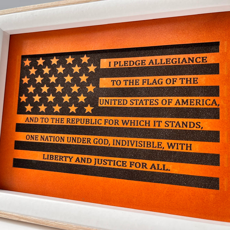 Leather American Flag Painting