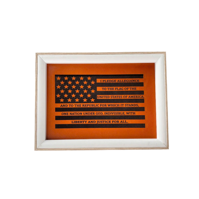 Leather American Flag Painting