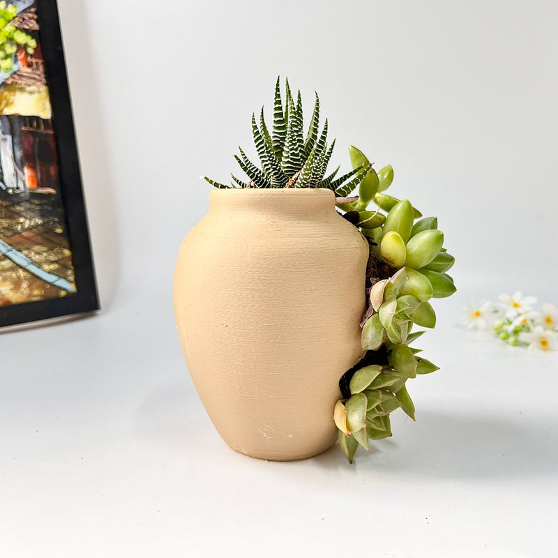 3D-Printed Planter with Wave-Like Grooves