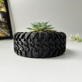 Random 2" Succulent In Tire-Shaped Plant Pot