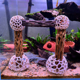 Shrimp Dome Decor Combo – Shrimp Hideout, Moss Holder, Aquarium Safe Plastic Shelter