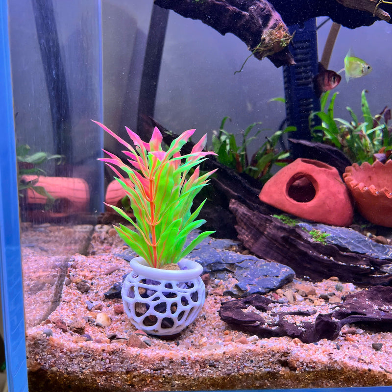 Aquarium Plant Pot Holder, Plant Holder For Aquatic Plants, Aquarium Safe Plastic