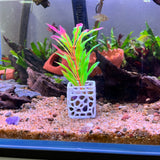 Plant Holder For Aquatic Plants, Aquarium Plant Pot For Fish Tank Decor, Safe Plastic for Aquariums