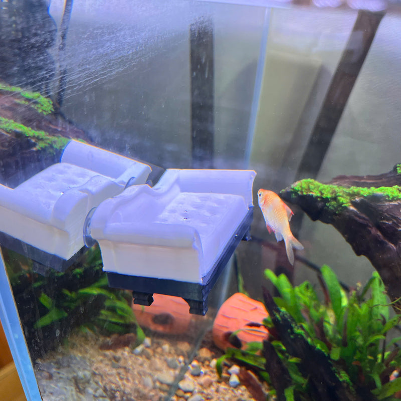 Aquarium Fish Chaise Lounge Perch Suction Cup Hammock, Safe Plastic for Aquariums