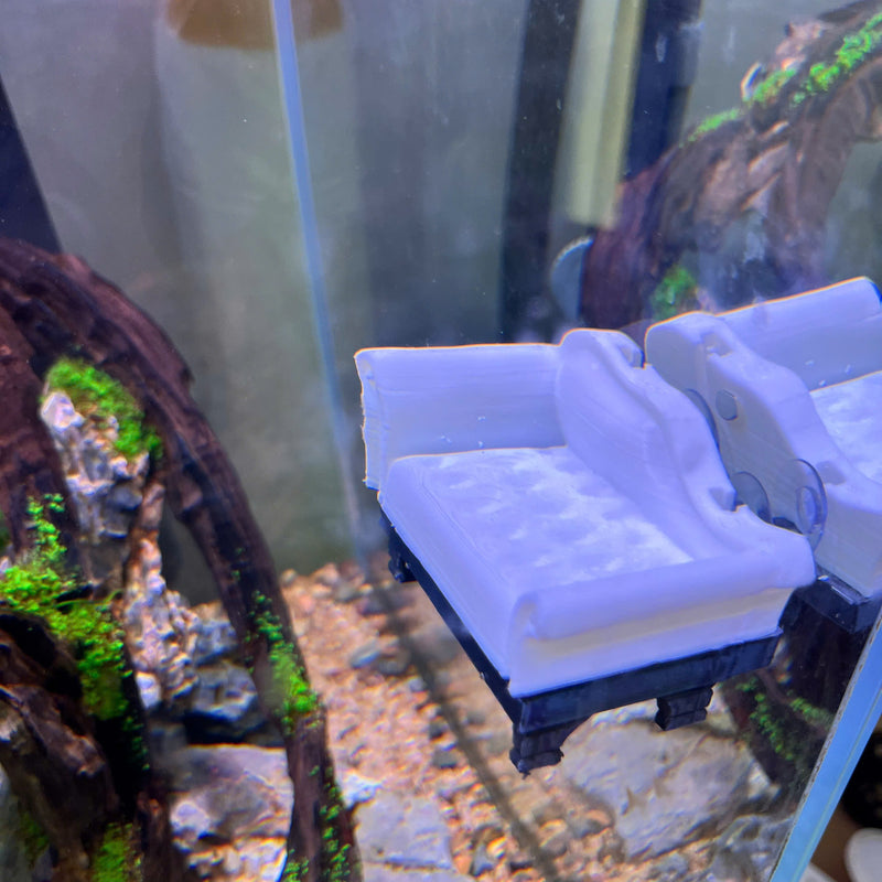 Aquarium Fish Chaise Lounge Perch Suction Cup Hammock, Safe Plastic for Aquariums