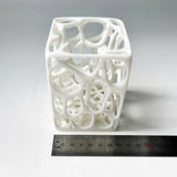 Voronoi Pencil Holder 3D Printed, Geometric Desk Organizer, Modern Minimalist Decor