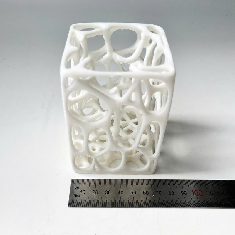 Voronoi Pencil Holder 3D Printed, Geometric Desk Organizer, Modern Minimalist Decor