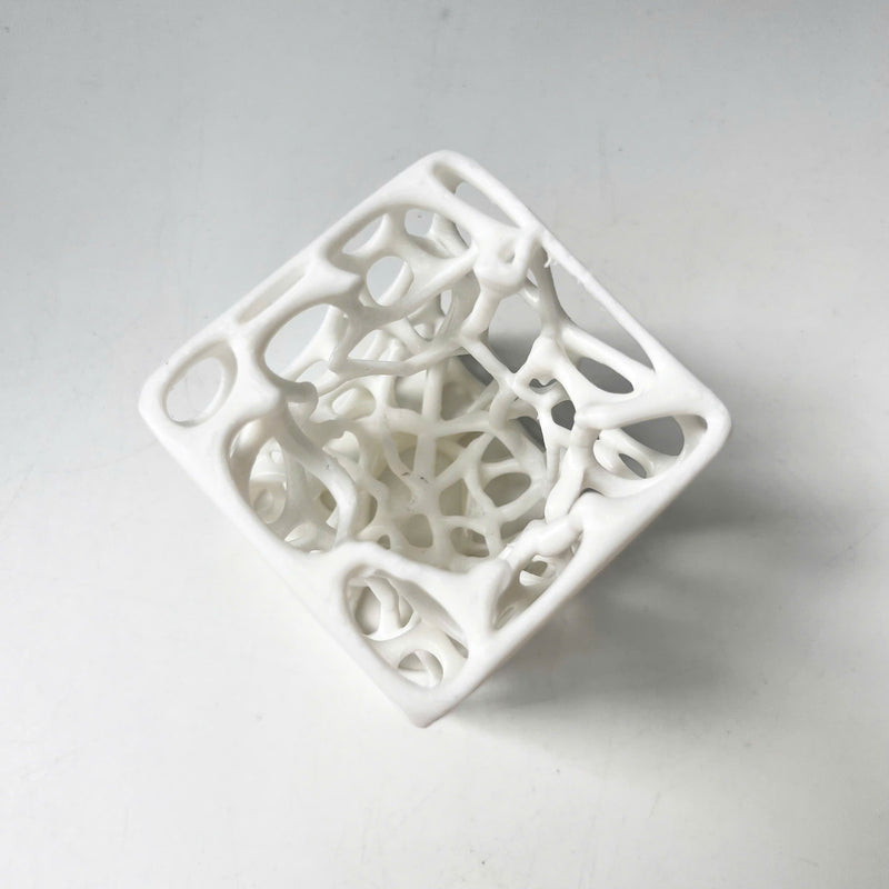 Voronoi Pencil Holder 3D Printed, Geometric Desk Organizer, Modern Minimalist Decor