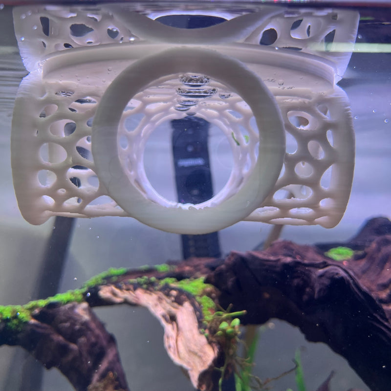 Aquarium Floating Tunnel. Floating Hide For Fish, Safe Plastic For Aquariums (Includes Stand)