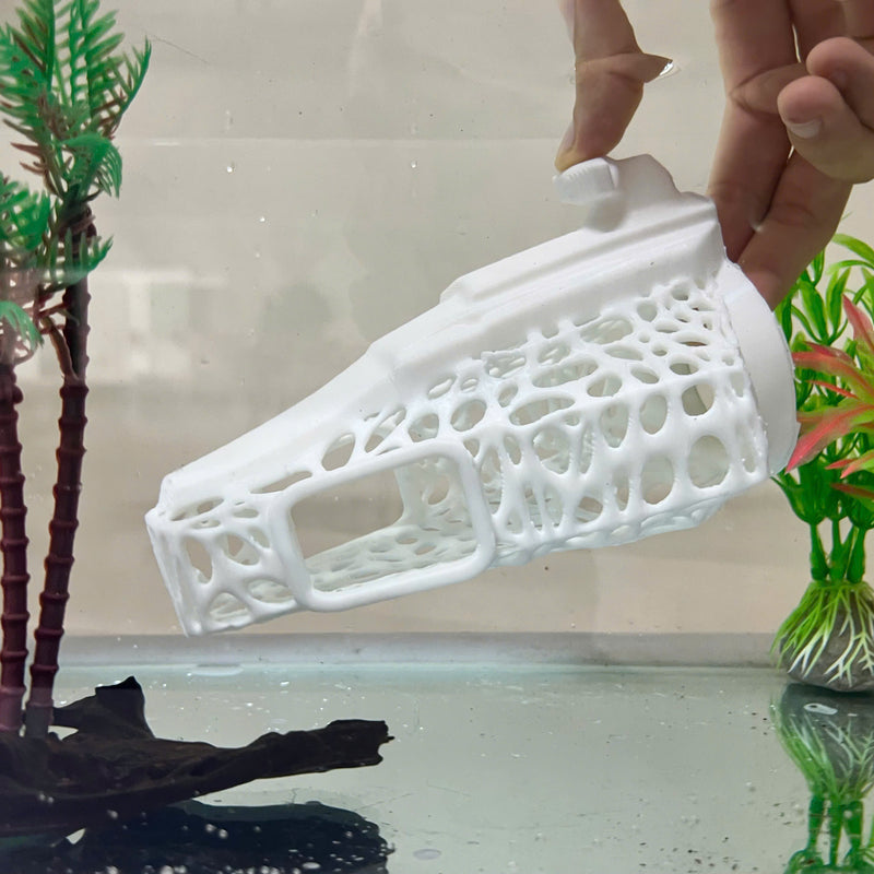 Floating Tunnel Hide for Fish, Safe Plastic For Aquariums (Spaceship)