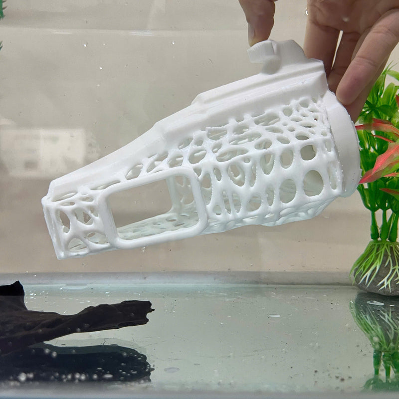 Floating Tunnel Hide for Fish, Safe Plastic For Aquariums (Spaceship)