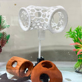 Aquarium Floating Tunnel. Floating Hide For Fish, Safe Plastic For Aquariums (Includes Stand)