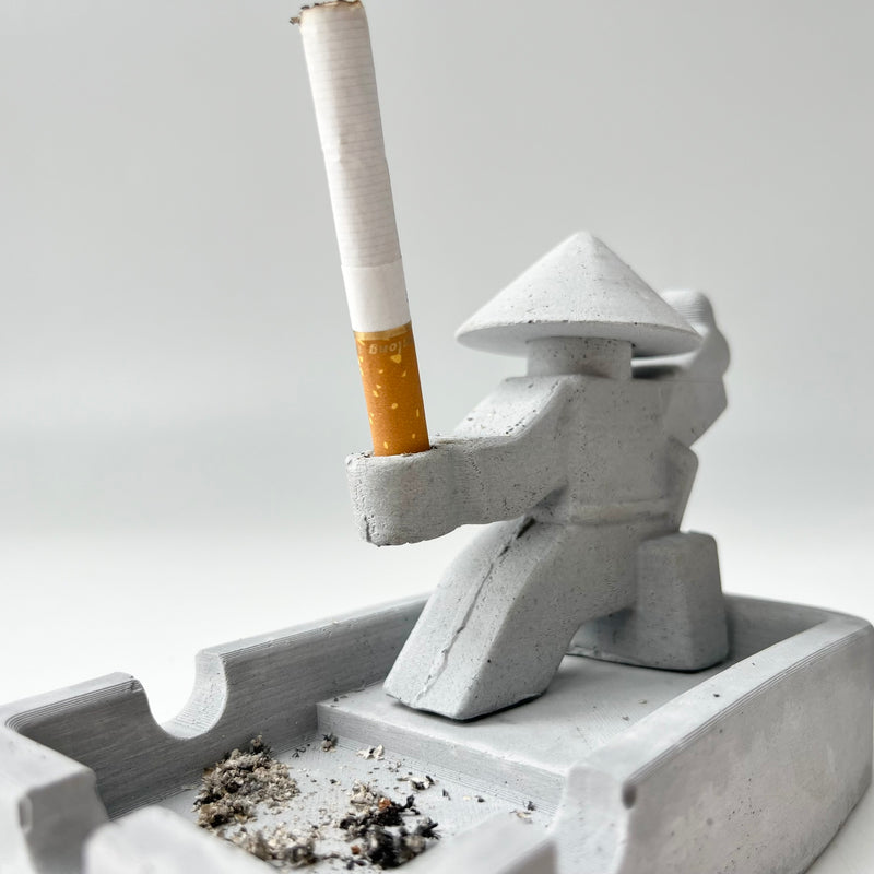 Samurai-Shaped Ashtray