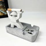 Samurai Ashtray with Outstretched Hands