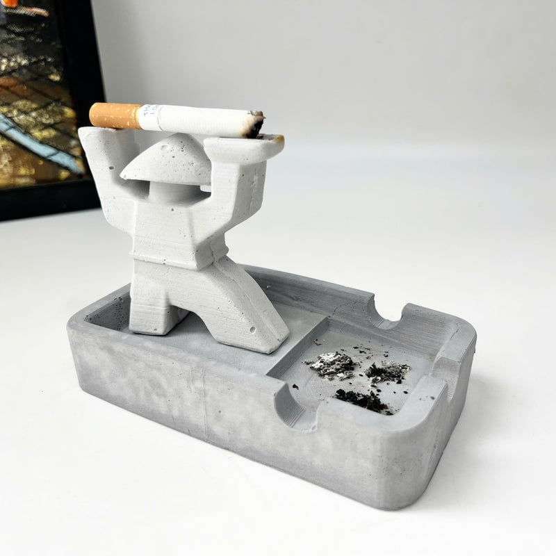 Samurai Ashtray with Outstretched Hands
