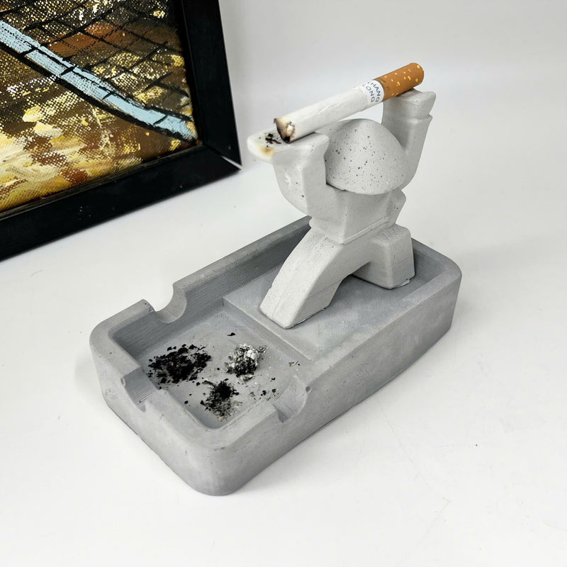 Samurai Ashtray with Outstretched Hands
