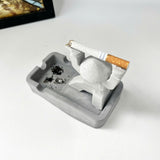 Samurai Ashtray with Outstretched Hands