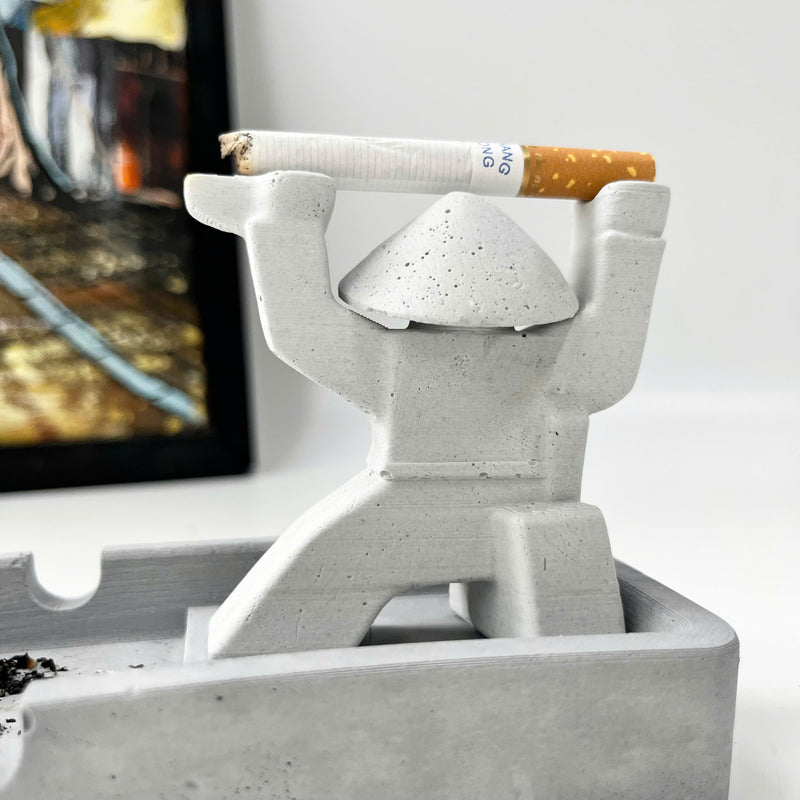 Samurai Ashtray with Outstretched Hands