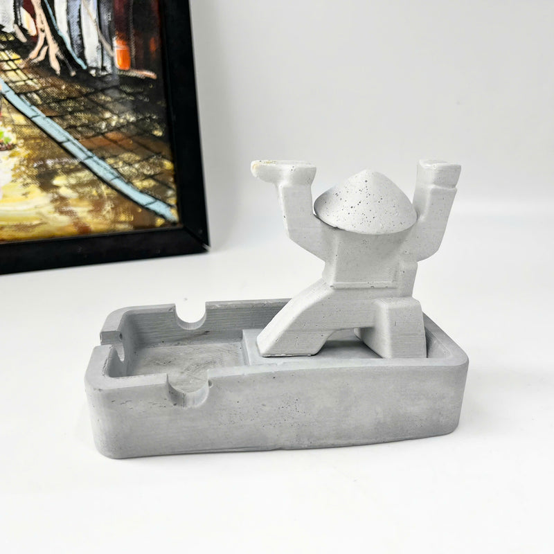 Samurai Ashtray with Outstretched Hands