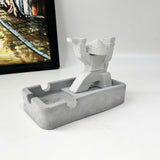 Samurai Ashtray with Outstretched Hands