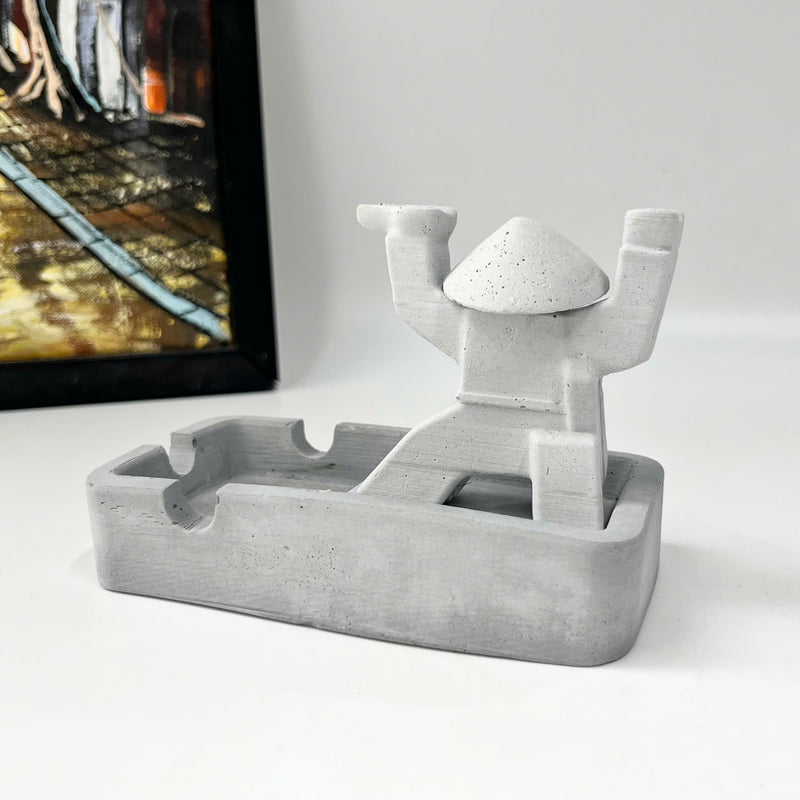 Samurai Ashtray with Outstretched Hands