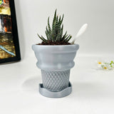 Ice Cream Cone Planter, Tabletop Ice Cream Plant Pot, Summer Patio Art