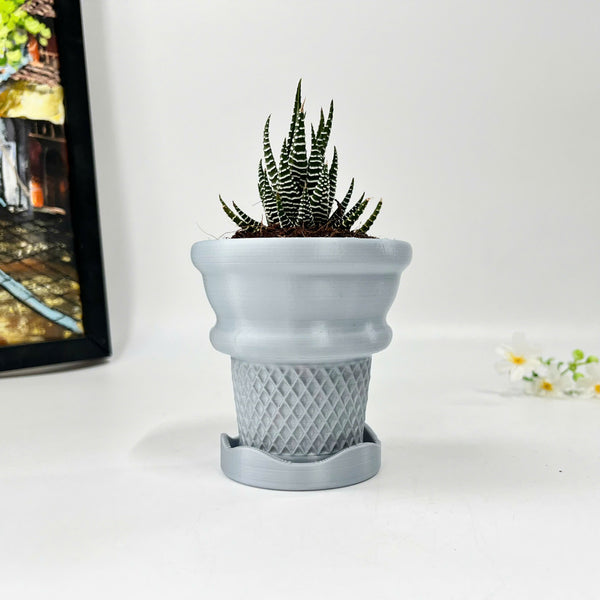 Ice Cream Cone Planter, Tabletop Ice Cream Plant Pot, Summer Patio Art