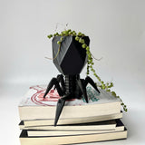 Virus Planter, Pencil Holder Gift, Bacteriophage 3D print Minimalist (Black)