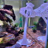 Tunnel Hide for Fish – Comes with Stand – Safe Plastic For Aquariums (Spaceship)