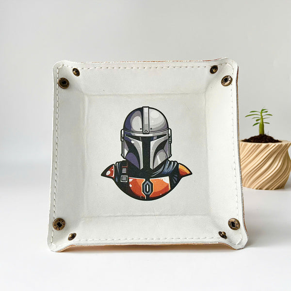 Engraved Leather Tray – Snap Corners – Compact & Unique