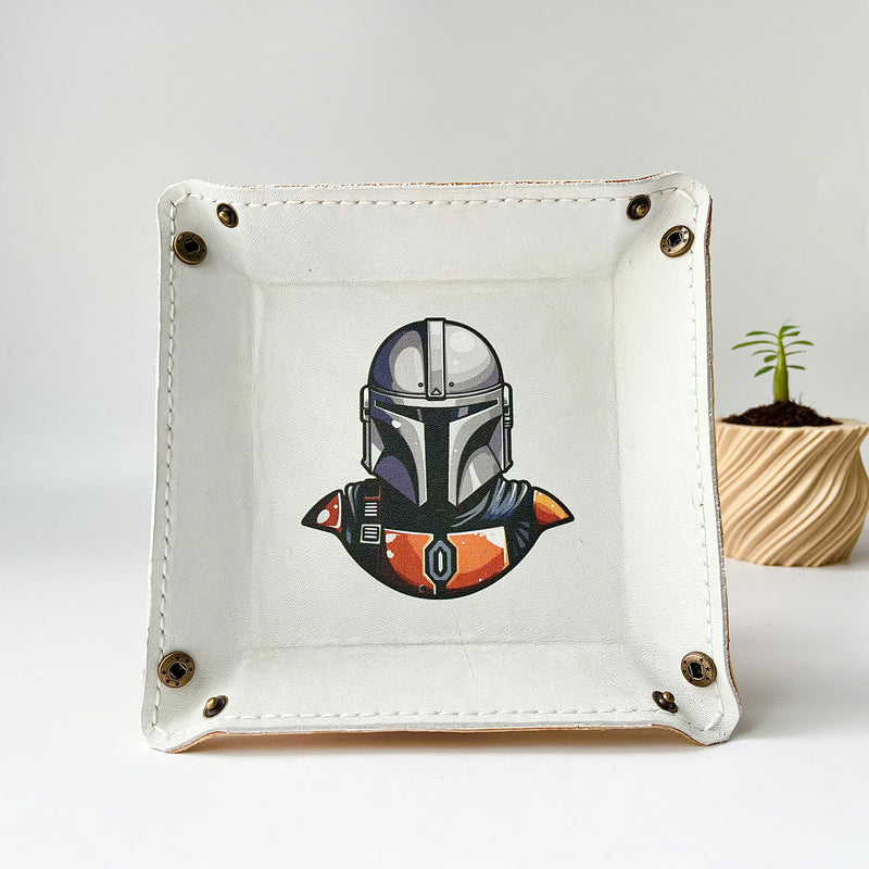 Engraved Leather Tray – Snap Corners – Compact & Unique