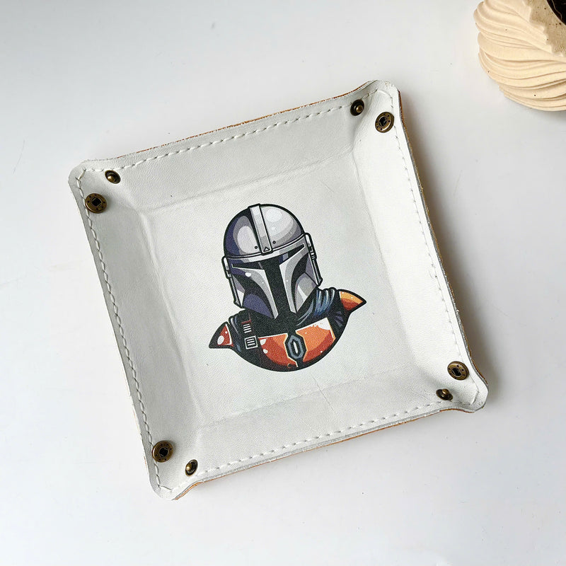 Engraved Leather Tray – Snap Corners – Compact & Unique