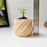 Mini Twisted 3D-Printed Plant Pot – Home Decoration – Safe Plastic