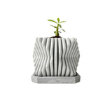 Square-Twisted Plant Pot – Indoor/Outdoor Decor – Durable Material