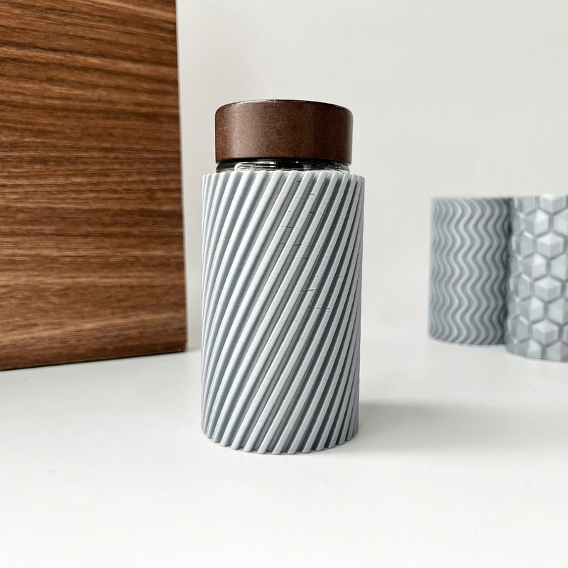 Protective Sleeve for Spice Jar - Shock-Resistant  - Knurled Texture for Easy Handling