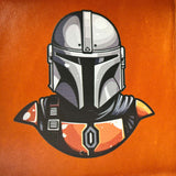Engraved Leather Tray – Snap Corners – Compact & Unique (Mandalorian)