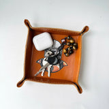 Engraved Leather Tray – Snap Corners – Compact & Unique (Mandalorian)