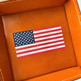 Engraved Leather Tray – Snap Corners – Compact & Unique (American)