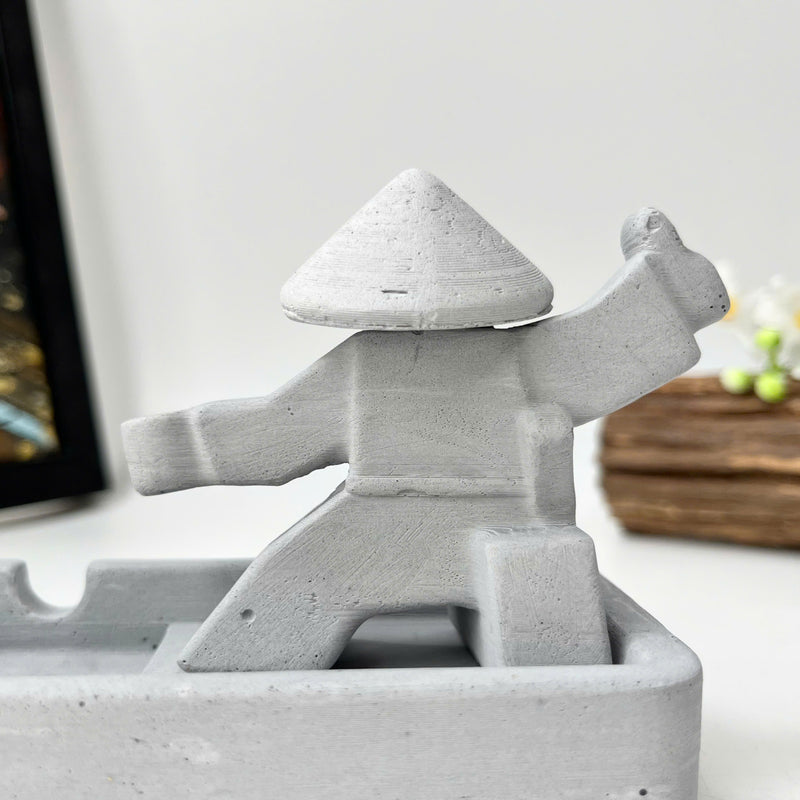 Warrior-Shaped Ashtray with Handle